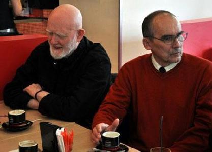 Ütő Gusztáv (jobbról) az észak-írországi Alastair MacLennan társaságában – ARCHÍV