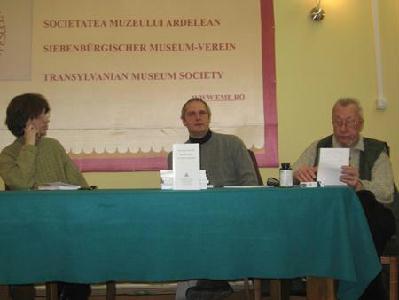 Balázs Imre József, Kányádi András és Horváth Andor a könyvbemutatón