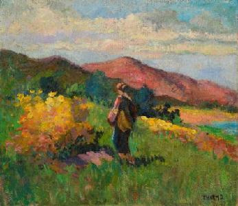 Thorma János: Japánruhás nő, 1920-as évek