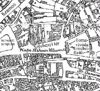 Kolozsvár – közelről – A Széchenyi tér 1937-ben. Keleti végében a Tornavivóda épületének még álló része