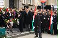 Koszorúzás március 15-én a Biasini előtt