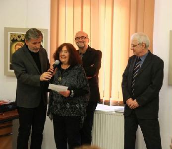 Tibori Szab Zoltn Nmeth Jlia Lucian Nastas-Kovcs s rkossy Istvn a megnyitn Rohonyi D Ivn felvtele