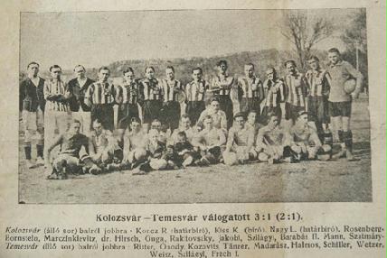 Az újságban szereplő fényképen dr. Hirsch az álló sorban balról a hetedik